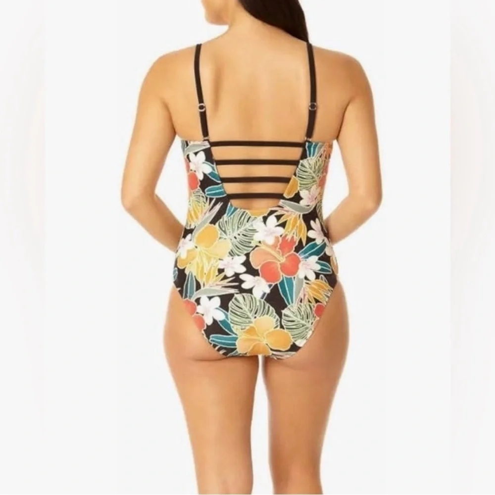 Hurley Floral One Piece Swimsuit Size S